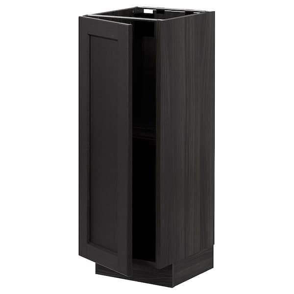 Ikea METOD - Base cabinet with shelves, black/Lerhyttan black stained, 30x37 cm
