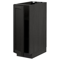 METOD - Base cabinet with shelves, black/Lerhyttan black stained, 30x60 cm - best price from Maltashopper.com 69469962