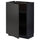METOD - Base cabinet with shelves, black/Nickebo matt anthracite, 60x37 cm