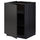 METOD - METOD Base cabinet with shelves, black/Nickebo matt anthracite, 60x60 cm