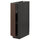 METOD - METOD Base cabinet with shelves, black/Sinarp brown, 20x60 cm