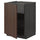 METOD base cabinet with shelves, black/Sinarp brown, 60.0x80.0x60.0 cm