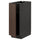 METOD - METOD Base cabinet with shelves, black/Sinarp brown, 30x60 cm