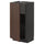 METOD base cabinet with shelves, black/Sinarp brown, 40x37 cm