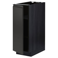 METOD - Base cabinet with shelves, black/Upplöv matt anthracite, 30x60 cm - best price from Maltashopper.com 19495459