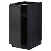 METOD - Base cabinet with shelves, black/Upplöv matt anthracite, 40x60 cm - best price from Maltashopper.com 59495508