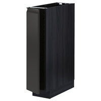 METOD - Base cabinet with shelves, black/Upplöv matt anthracite, 20x60 cm - best price from Maltashopper.com 79495507