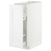 METOD - Base cabinet/pull-out int fittings, white/Axstad matt white, 30x60 cm - best price from Maltashopper.com 29302083