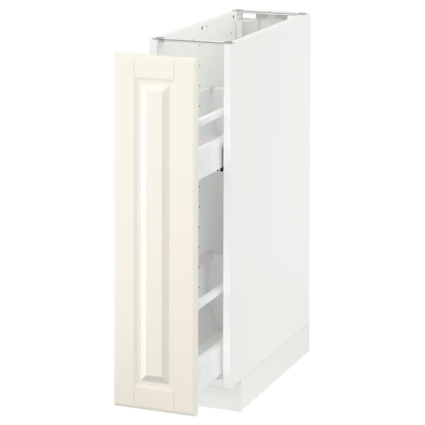 Ikea METOD - Base cabinet/pull-out int fittings, white/Bodbyn off-white, 20x60 cm