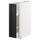 METOD base cabinet/pull-out int fittings, white/Lerhyttan black stained, 20x60 cm