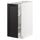 METOD base cabinet/pull-out int fittings, white/Lerhyttan black stained, 30x60 cm