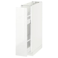 METOD - Base cabinet/pull-out int fittings, white/Ringhult white, 20x60 cm - best price from Maltashopper.com 69168902