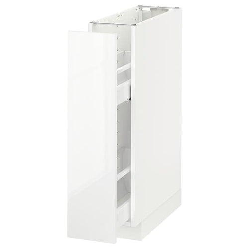 METOD - Base cabinet/pull-out int fittings, white/Ringhult white, 20x60 cm