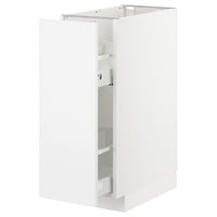 METOD - Base cabinet/pull-out int fittings, white Ringhult/high-gloss white, 30x60 cm - best price from Maltashopper.com 79299865