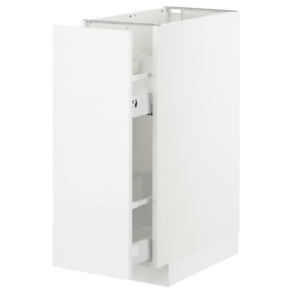 Ikea METOD - Base cabinet/pull-out int fittings, white Ringhult/high-gloss white, 30x60 cm