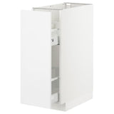 METOD base cabinet/pull-out int fittings, white Ringhult/high-gloss white, 30x60 cm