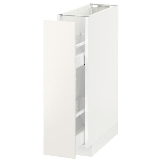 Ikea METOD - Base cabinet/pull-out int fittings, white/Veddinge white, 20x60 cm