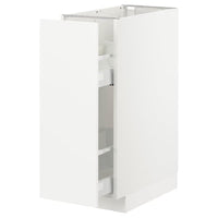 METOD - Base cabinet/pull-out int fittings, white/Veddinge white, 30x60 cm - best price from Maltashopper.com 39287534