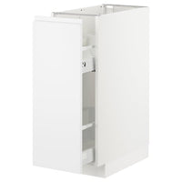 METOD - Base cabinet/pull-out int fittings, white/Voxtorp matt white, 30x60 cm - best price from Maltashopper.com 89299940