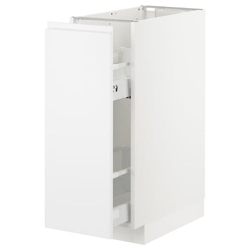 METOD - Base cabinet/pull-out int fittings, white/Voxtorp matt white, 30x60 cm