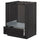 METOD base cabinet for oven with drawer, black/Lerhyttan black stained, 60x60 cm