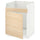 METOD - METOD Base cab f HAVSEN single bowl sink, white/Askersund light ash effect, 60x60 cm
