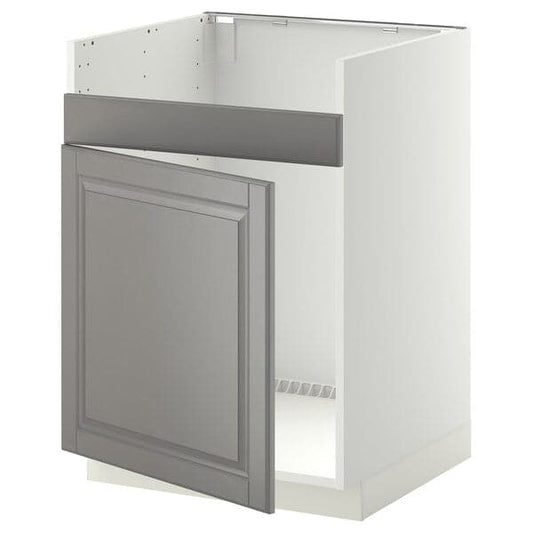 Ikea METOD - Base cab f HAVSEN single bowl sink, white/Bodbyn grey, 60x60 cm