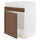 METOD - METOD Base cab f HAVSEN single bowl sink, white Enköping/brown walnut effect, 60x60 cm
