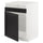 METOD - Base cab f HAVSEN single bowl sink, white/Lerhyttan black stained , 60x60 cm