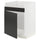 METOD - METOD Base cab f HAVSEN single bowl sink, white/Nickebo matt anthracite, 60x60 cm