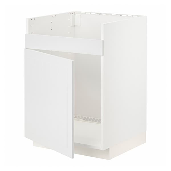 Ikea METOD - Base cab f HAVSEN single bowl sink, white/Stensund white, 60x60 cm