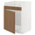 METOD - METOD Base cab f HAVSEN single bowl sink, white/Tistorp brown walnut effect, 60x60 cm