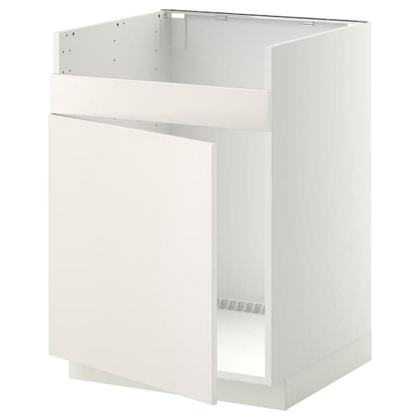 Ikea METOD - Base cab f HAVSEN single bowl sink, white/Veddinge white, 60x60 cm