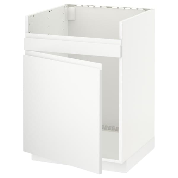Ikea METOD - Base cab f HAVSEN single bowl sink, white/Voxtorp matt white, 60x60 cm