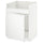 METOD base cab f HAVSEN single bowl sink, white/Voxtorp matt white, 60x60 cm