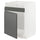 METOD - METOD Base cab f HAVSEN single bowl sink, white/Voxtorp dark grey, 60x60 cm