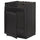 METOD base cab f HAVSEN single bowl sink, black/Lerhyttan black stained, 60x60 cm