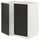 METOD - METOD Base cabinet for sink + 2 doors, white/Nickebo matt anthracite, 80x60 cm