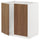 METOD - METOD Base cabinet for sink + 2 doors, white/Tistorp brown walnut effect, 80x60 cm