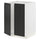 METOD - METOD Base cabinet for sink + 2 doors, white/Upplöv matt anthracite, 60x60 cm