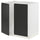 METOD - METOD Base cabinet for sink + 2 doors, white/Upplöv matt anthracite, 80x60 cm