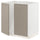 METOD base cabinet for sink + 2 doors, white/Upplöv matt dark beige, 80x60 cm