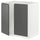 METOD base cabinet for sink + 2 doors, white/Voxtorp dark grey, 80x60 cm