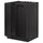 METOD base cabinet for sink + 2 doors, black/Lerhyttan black stained, 60x60 cm