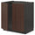 METOD base cabinet for sink + 2 doors, black/Sinarp brown, 80x60 cm