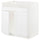 METOD base cab f HAVSEN double bowl sink, white/Axstad matt white, 80x60 cm