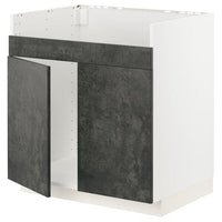 METOD - Sink base cabinet 2vas HAVSEN , 80x60 cm - best price from Maltashopper.com 69466746