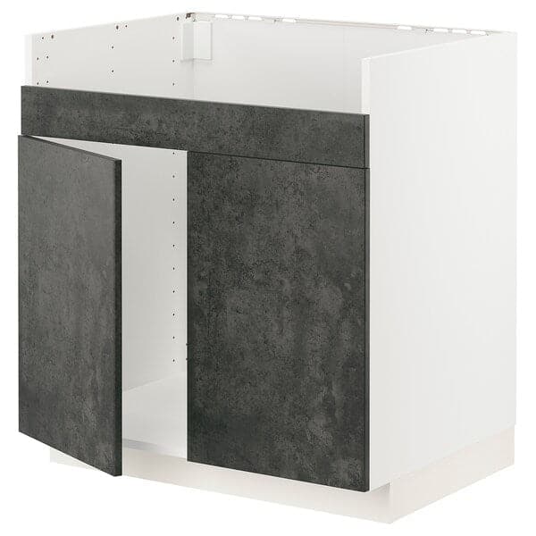 METOD - Sink base cabinet 2vas HAVSEN , 80x60 cm