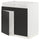 METOD base cab f HAVSEN double bowl sink, white/Nickebo matt anthracite, 80.0x80.0x60.0 cm