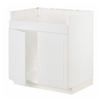 METOD - Base cab f HAVSEN double bowl sink, white/Stensund white, 80x60 cm - best price from Maltashopper.com 89461309